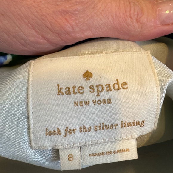 Kate Spade Stelli Dress In Full Bloom Lucky Green Floral Fit Flare Puffy 8 $425 - Picture 2 of 9